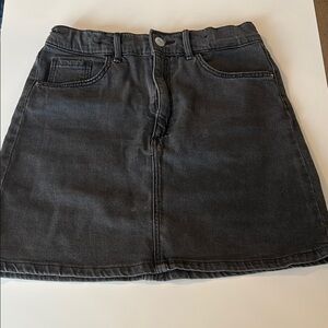 Classic Black Denim Skirt